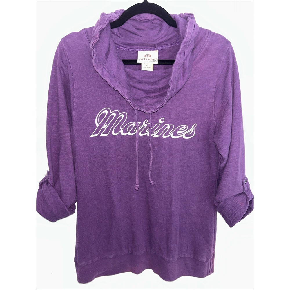 Artisans The Art Of Appeal Marines Women's M Pull Over Long Sleeve Snap‎ Up